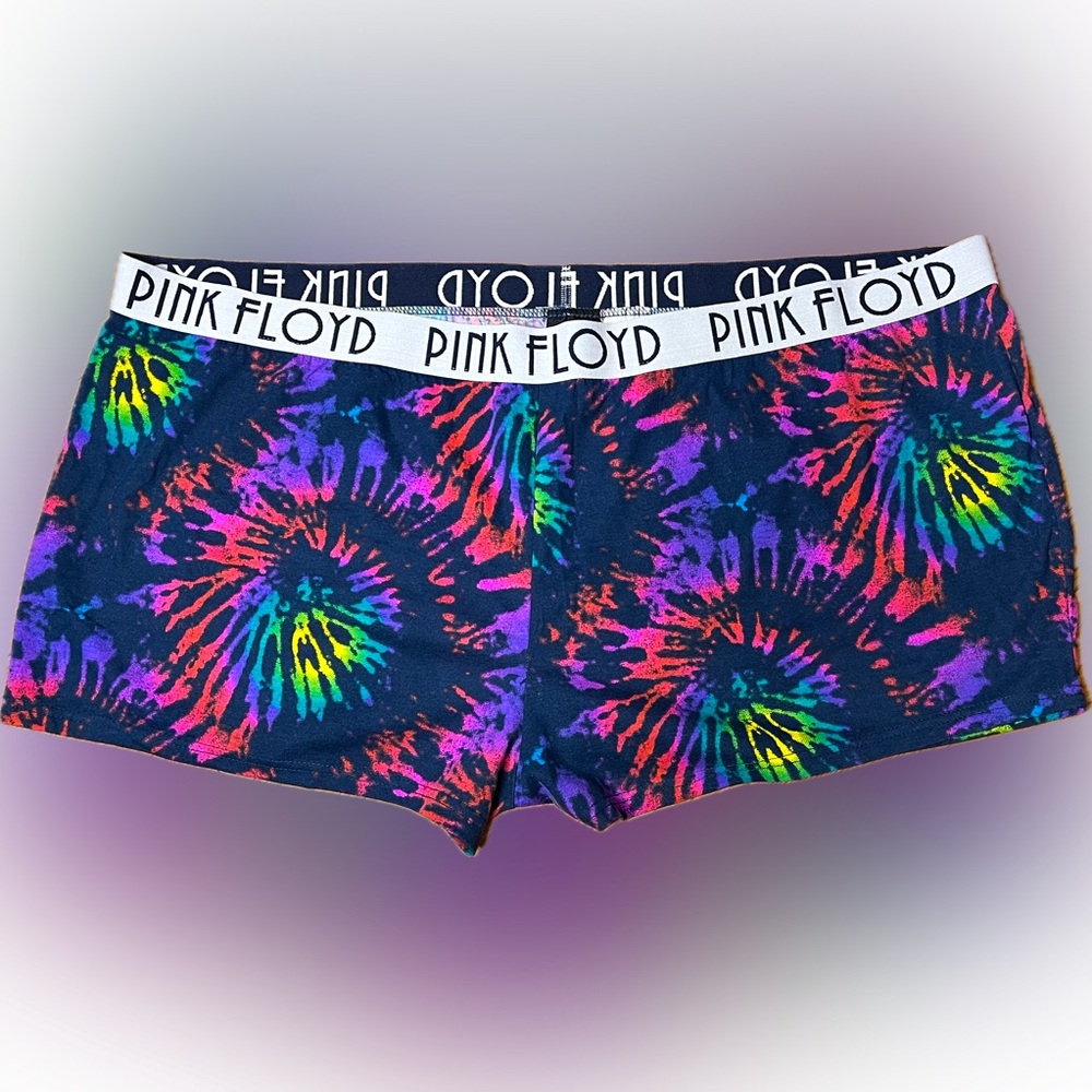 Pink Floyd Tye Dye Ladies Shorts EUC